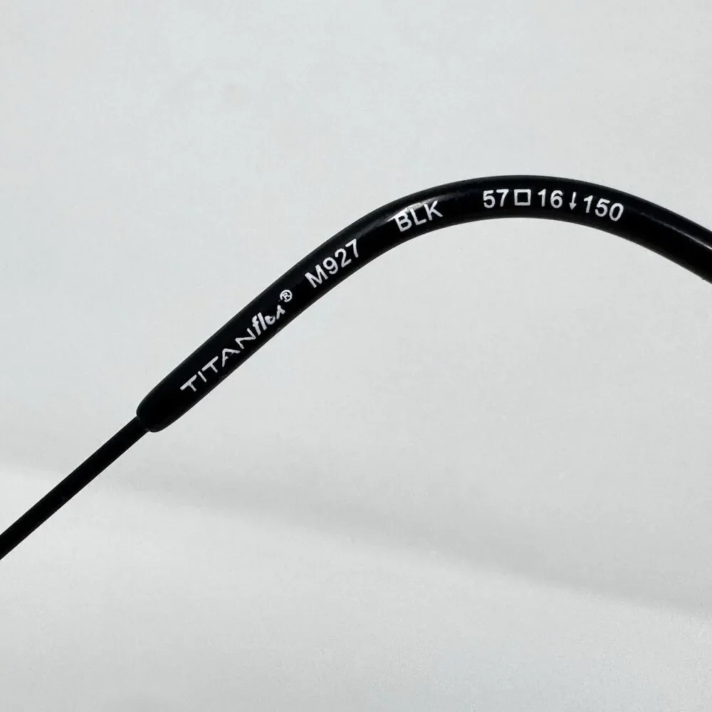 Titanflex M927 BLK Black Eyeglass Frames 57-16-150